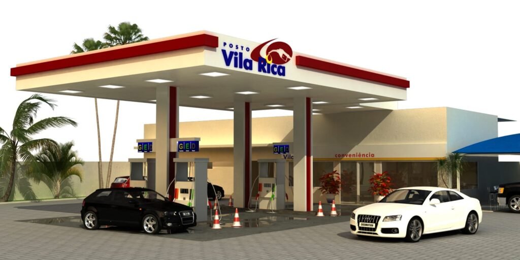 Design posto de gasolina Vila Rica — Arquitetura