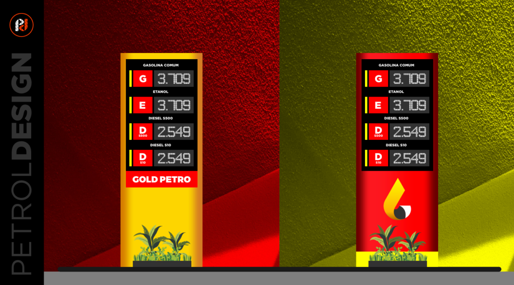 Projeto visual posto de gasolina Gold Petro