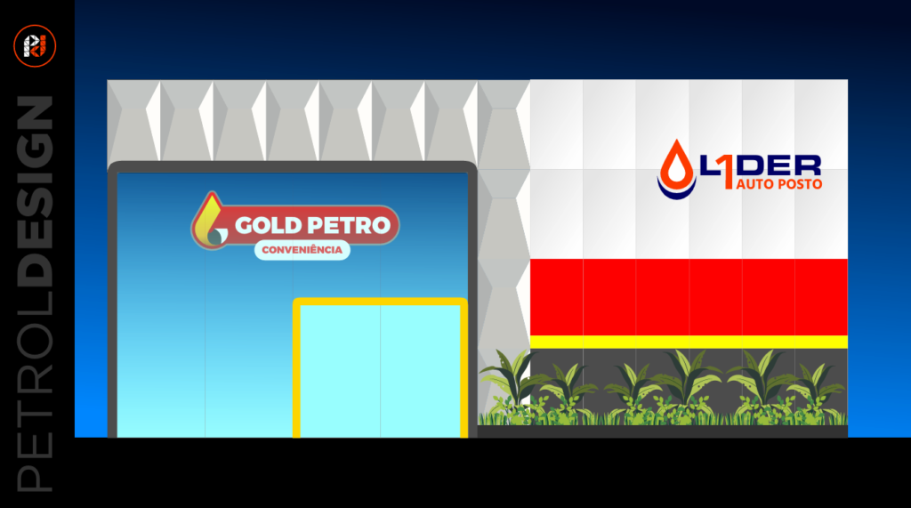 Projeto visual posto de gasolina Gold Petro