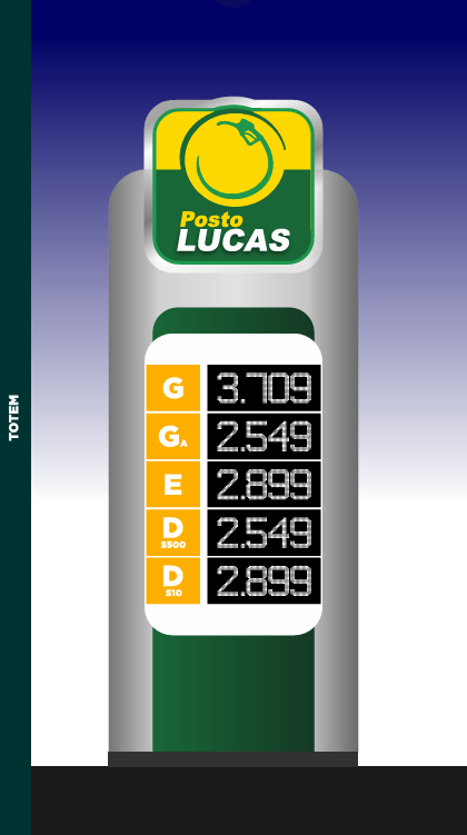Design posto de gasolina: Posto Lucas