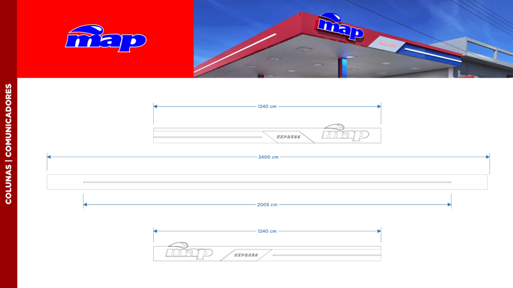 Identidade visual posto de combustível MAP Express