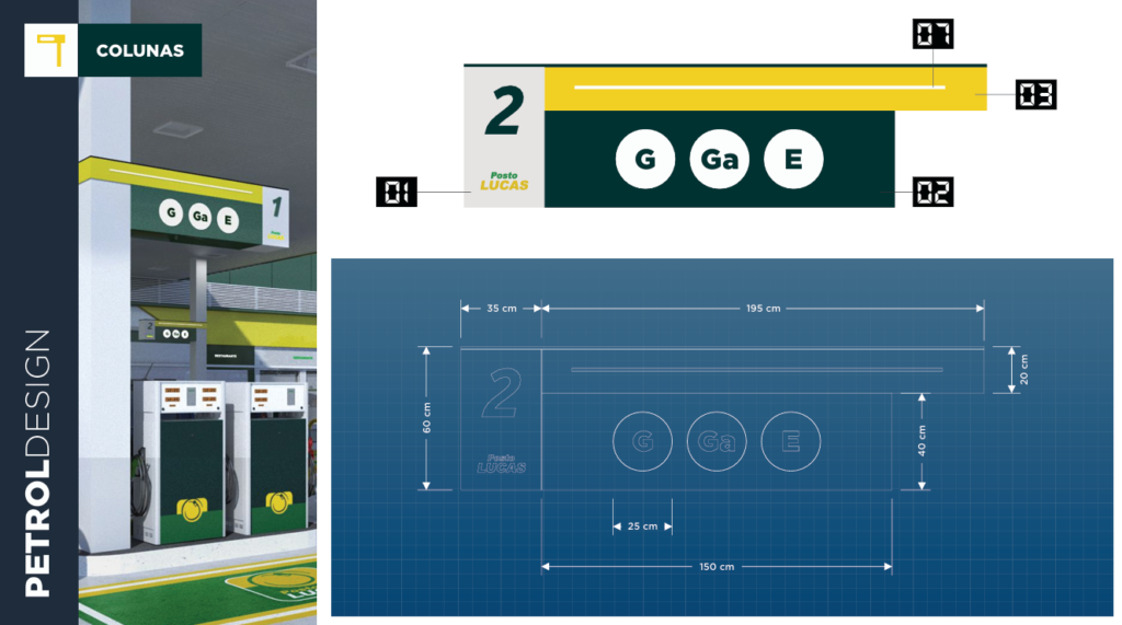 Design posto de gasolina: Posto Lucas
