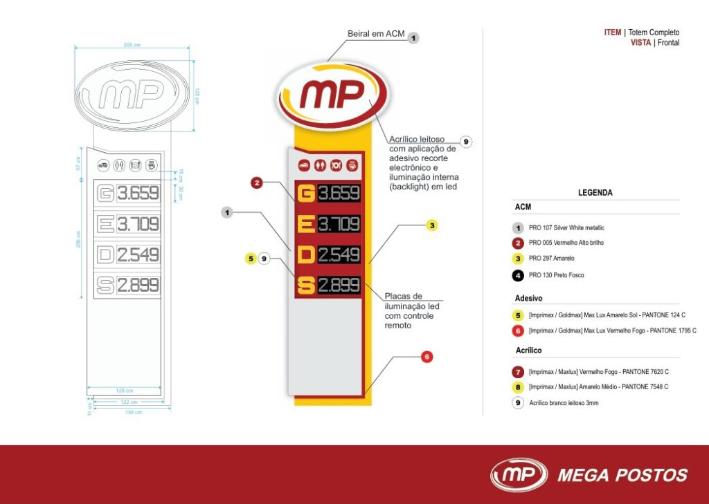 Design posto de gasolina Mega Posto