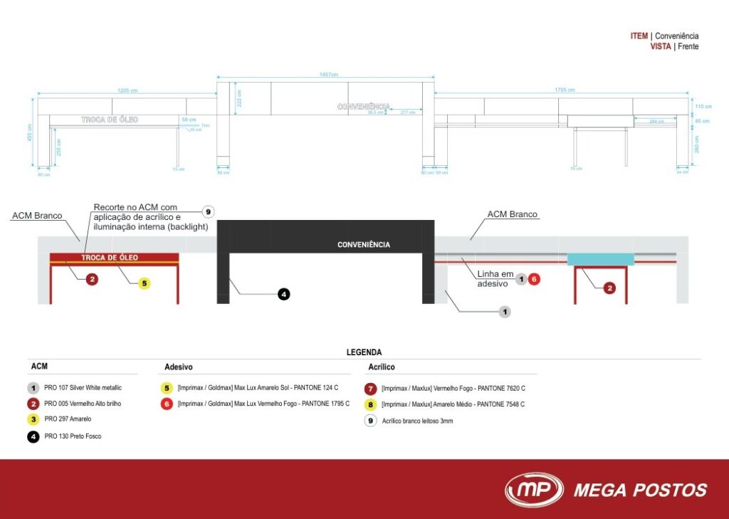 Design posto de gasolina Mega Posto