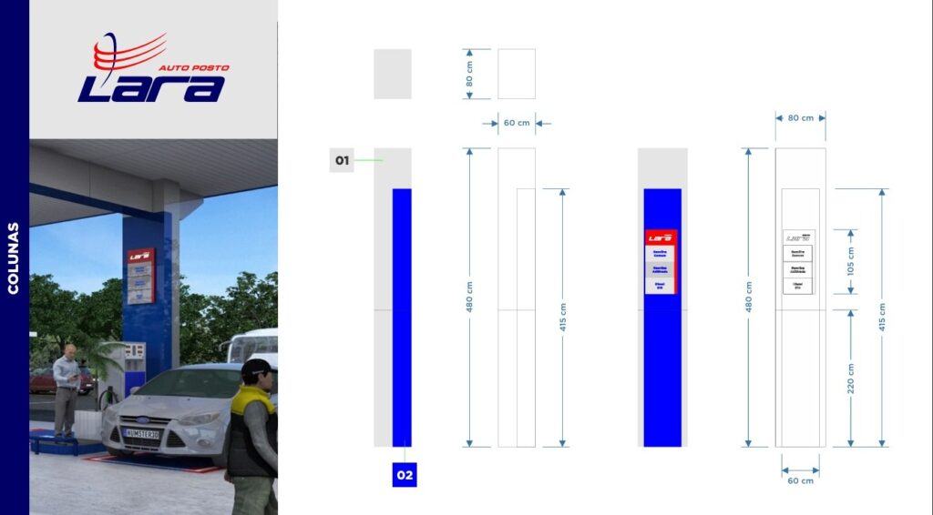 Comunicação visual Posto Lara