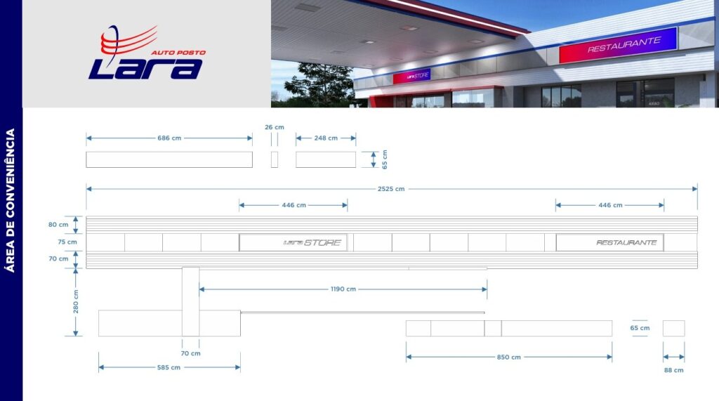 Comunicação visual Posto Lara