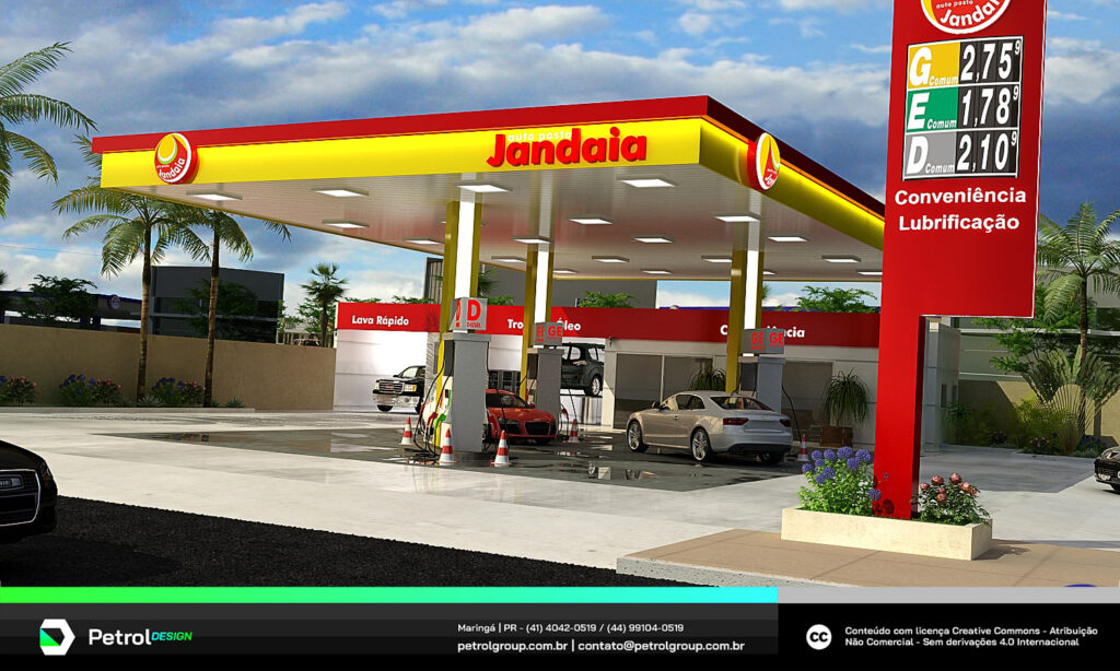 Identidade visual posto de gasolina Jandaia