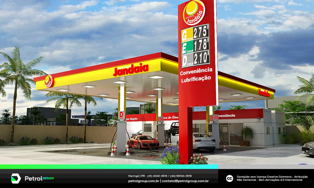 Identidade visual posto de gasolina Jandaia