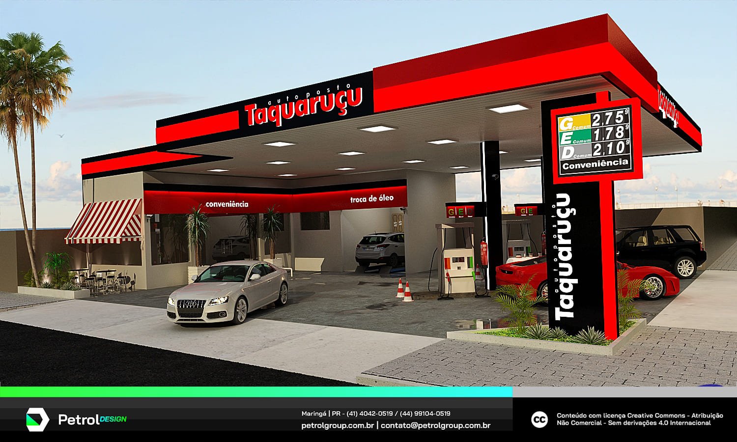 Design posto de combustível Taquaruçu