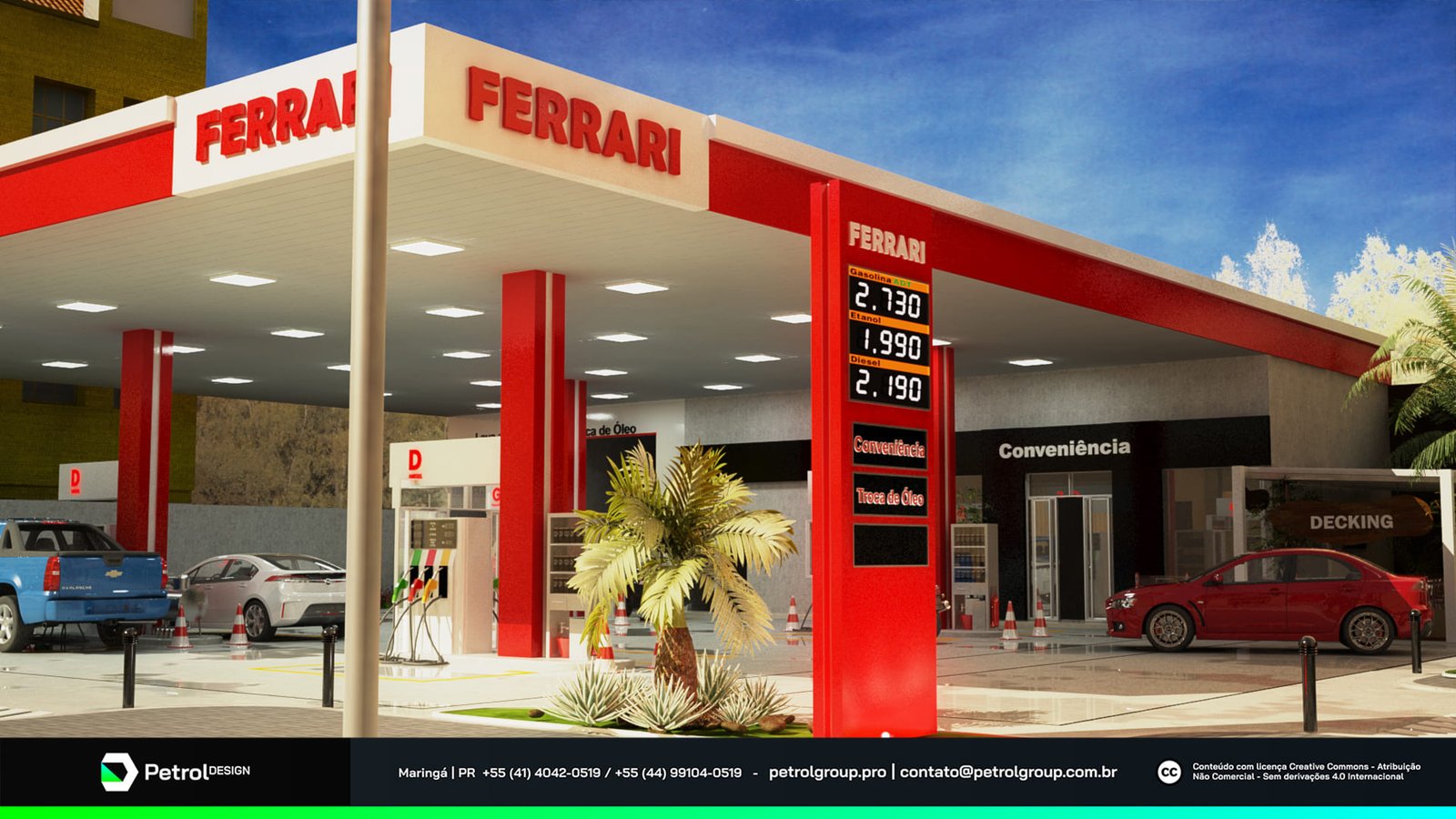 Identidade visual Posto Ferrari