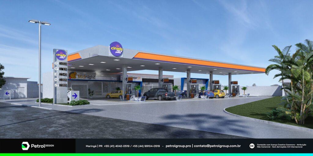 Design posto de combustível Cinadis