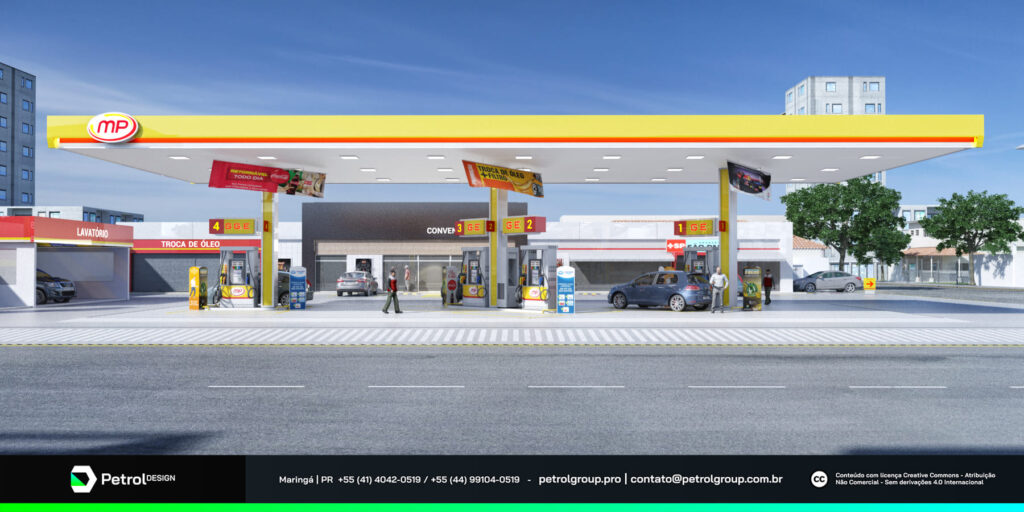 Design posto de gasolina Mega Posto