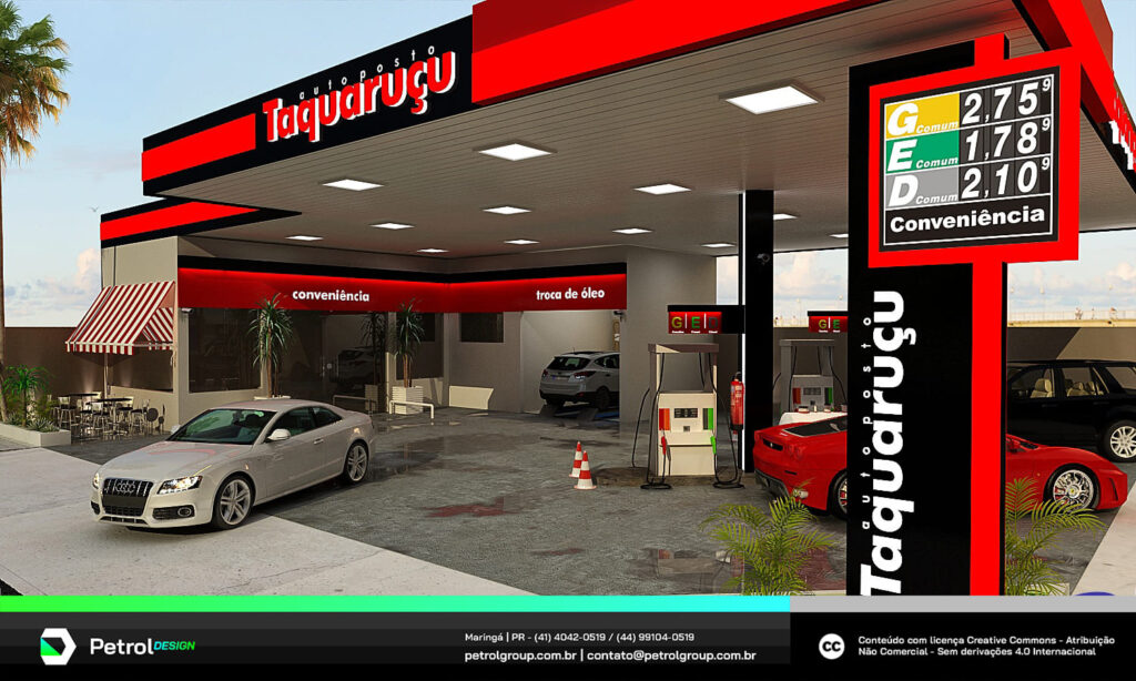 Design posto de combustível Taquaruçu