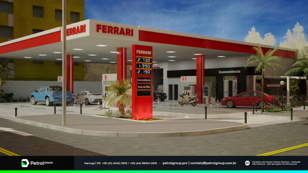 Identidade visual Posto Ferrari