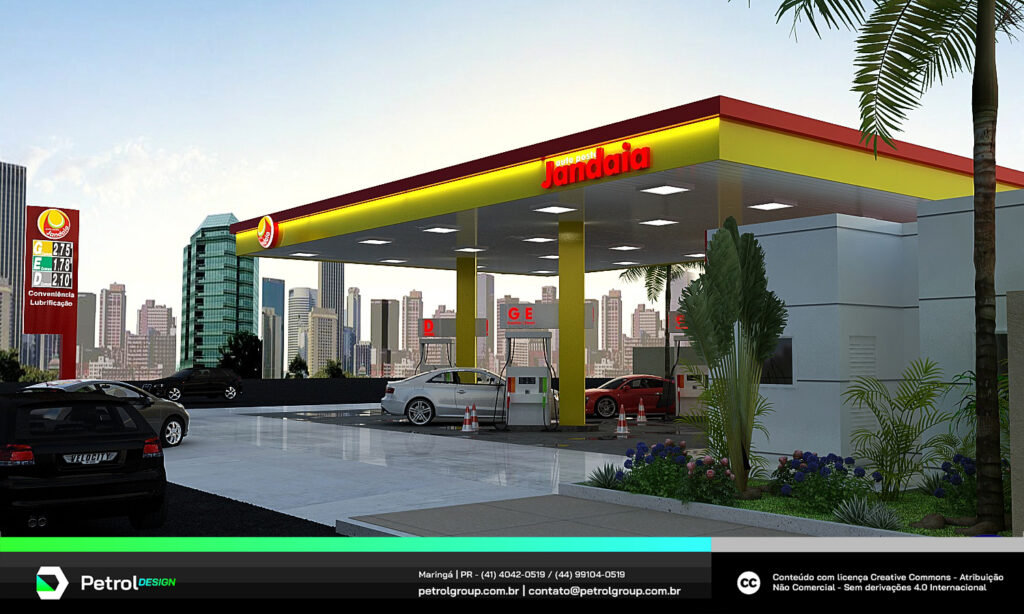 Identidade visual posto de gasolina Jandaia