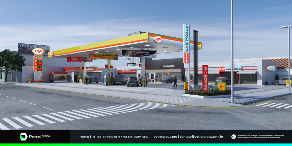 Design posto de gasolina Mega Posto