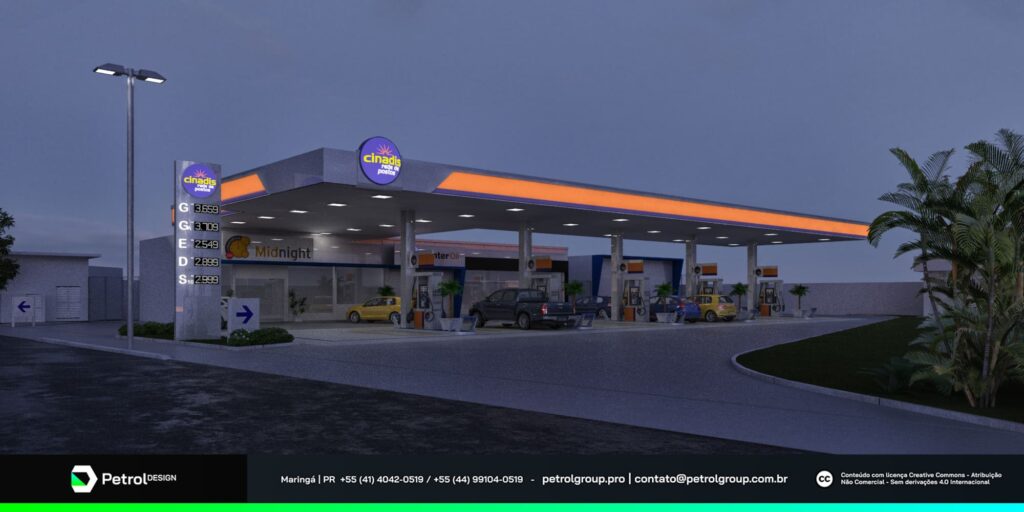Design posto de combustível Cinadis