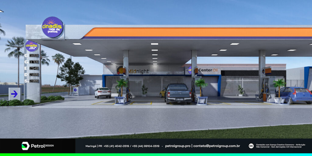 Design posto de combustível Cinadis