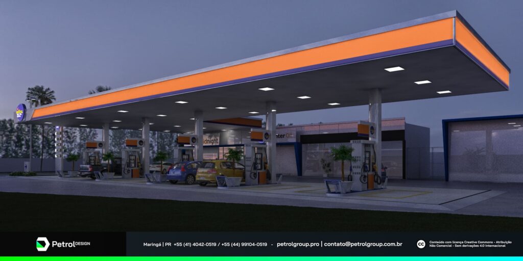 Design posto de combustível Cinadis