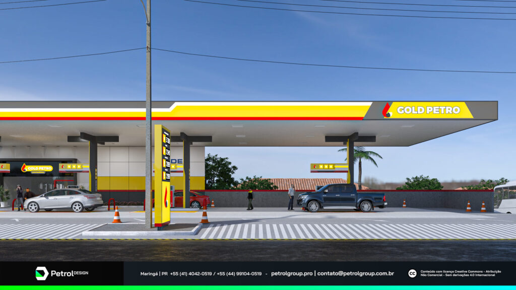 Projeto visual posto de gasolina Gold Petro