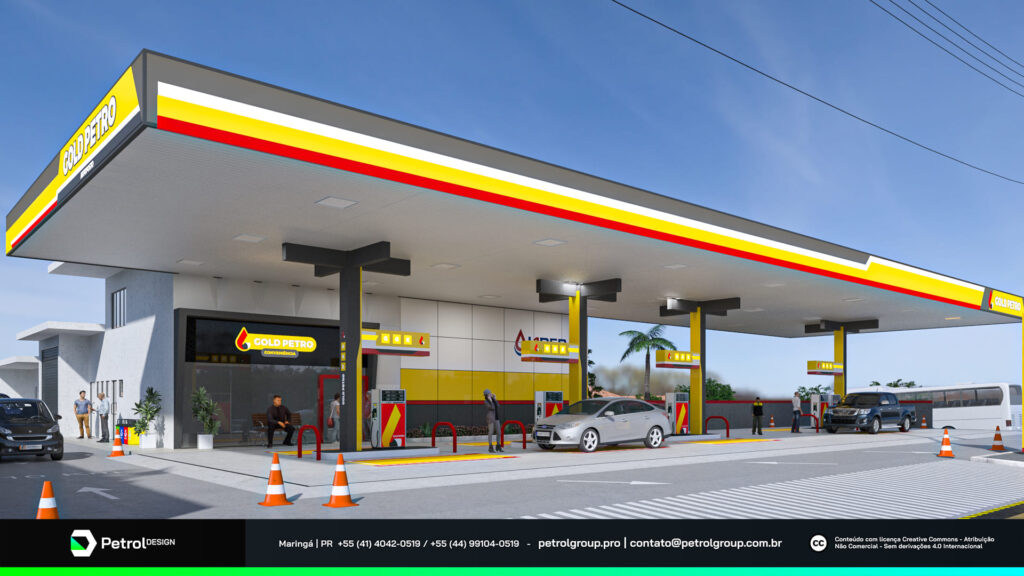 Projeto visual posto de gasolina Gold Petro
