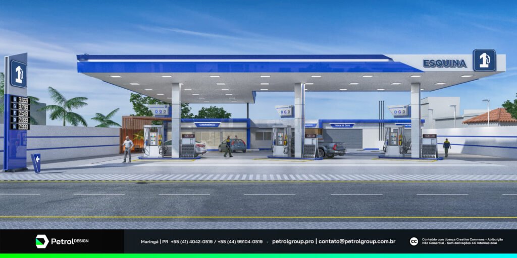Projeto visual posto de gasolina Esquina 1