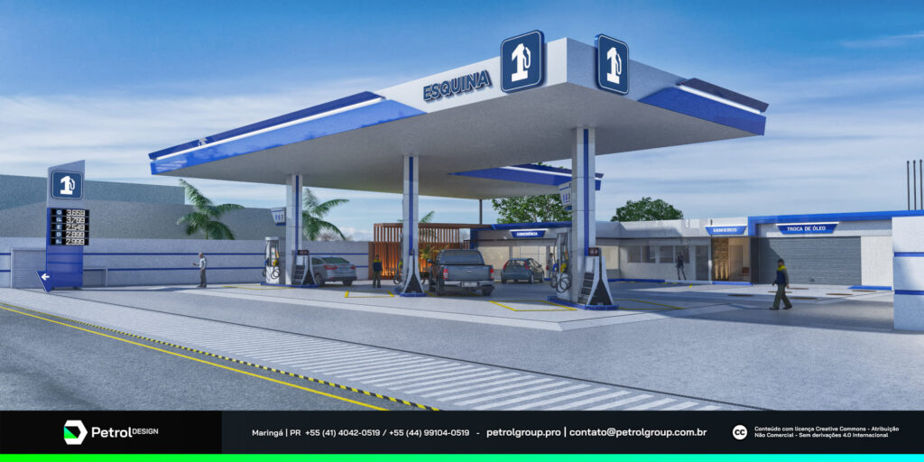 Projeto visual posto de gasolina Esquina 1