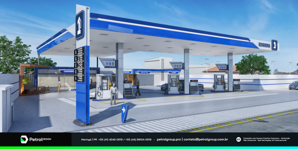 Projeto visual posto de gasolina Esquina 1
