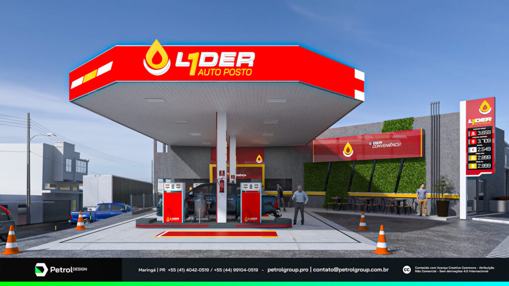 Identidade visual posto de gasolina Líder – PR