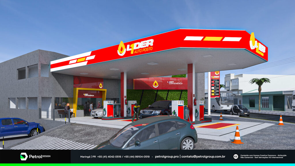 Identidade visual posto de gasolina Líder – PR