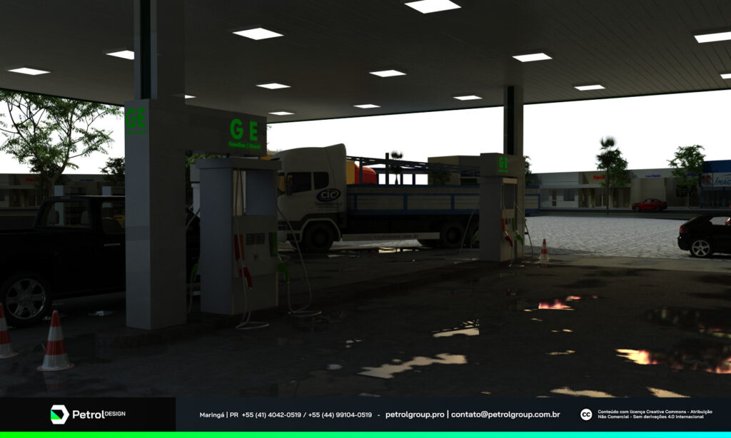 Projeto visual de posto de gasolina Panorama
