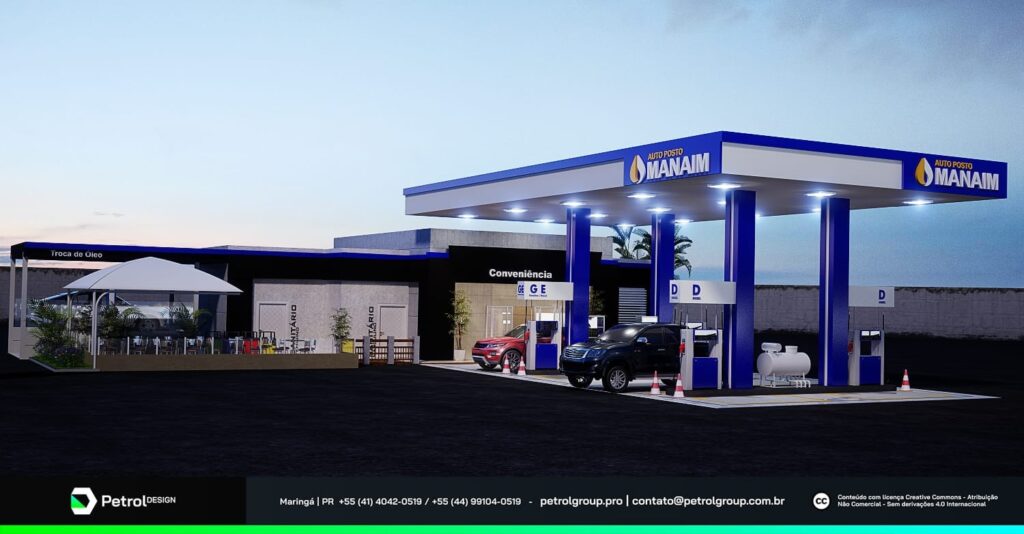 Visual do posto de combustível: Posto Manaim