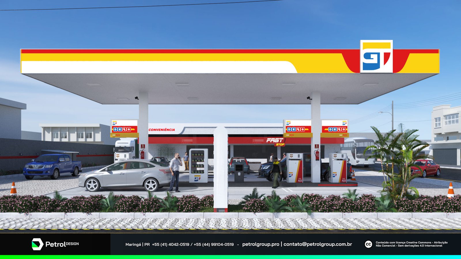 Layout posto de combustível Açu