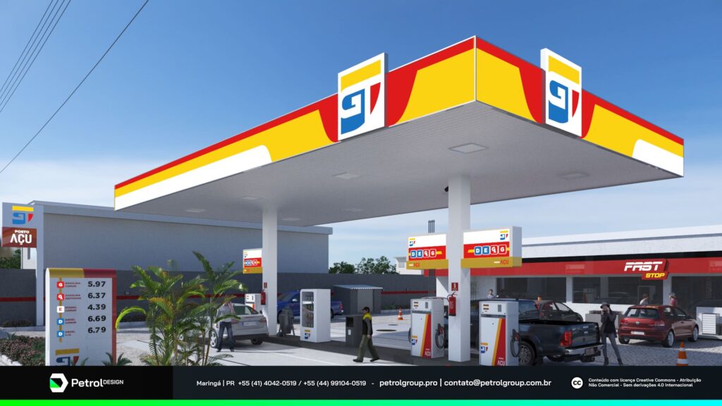 Layout posto de combustível Açu