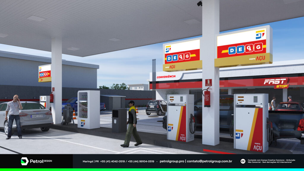 Layout posto de combustível Açu